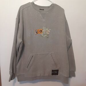 G Unit Adult Mens 2XL Gray Crewneck Sweatshirt Rap Hip Hop Pockets Heavy Weight